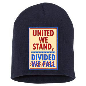 United We Stand Divided Short Acrylic Beanie