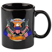 United We Stand USA Eagle Crest 11oz C Handle Ceramic Mug