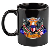 United We Stand USA Eagle Crest 11oz C Handle Ceramic Mug