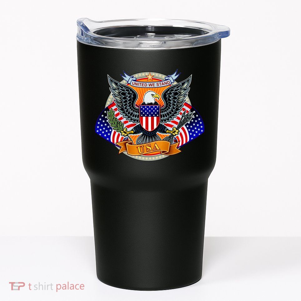 United We Stand USA Eagle Crest Tumbler