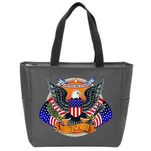 United We Stand USA Eagle Crest Zip Tote Bag