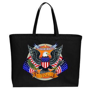 United We Stand USA Eagle Crest Cotton Canvas Jumbo Tote