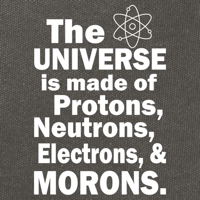 Universe Is Made Of Morons Cotton Canvas Backpack