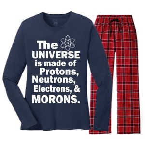 Universe Is Made Of Morons Women's Long Sleeve Flannel Pajama Set 