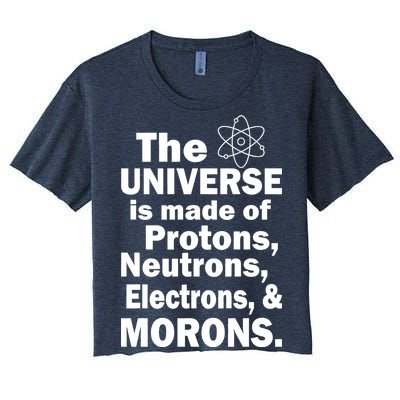 Universe Is Made Of Morons Women's Crop Top Tee