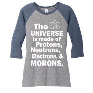 Universe Is Made Of Morons Women's Tri-Blend 3/4-Sleeve Raglan Shirt