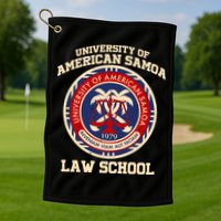 University of Samoa Law School Logo Emblem Golf Towel