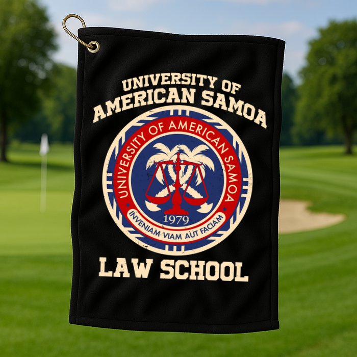 University of Samoa Law School Logo Emblem Golf Towel