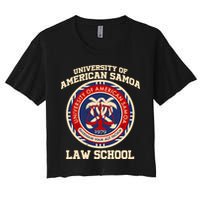 University of Samoa Law School Logo Emblem Women's Crop Top Tee