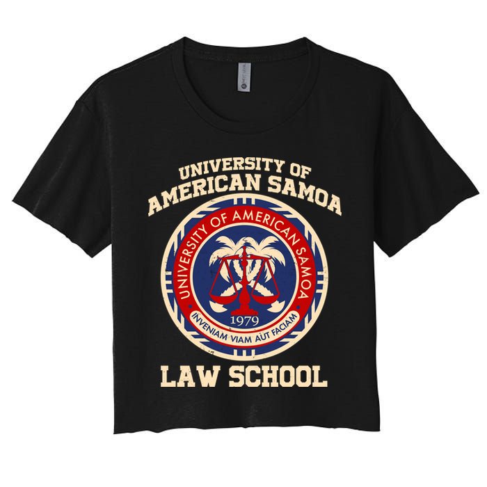 University of Samoa Law School Logo Emblem Women's Crop Top Tee