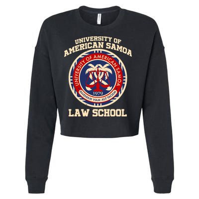 University of Samoa Law School Logo Emblem Cropped Pullover Crew