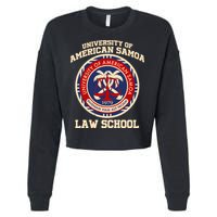 University of Samoa Law School Logo Emblem Cropped Pullover Crew