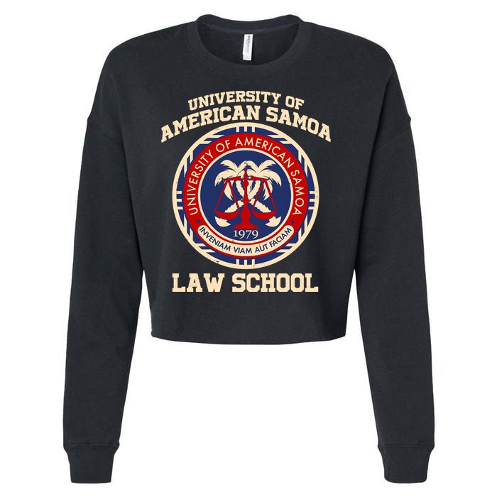 University of Samoa Law School Logo Emblem Cropped Pullover Crew
