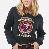 University of Samoa Law School Logo Emblem Cropped Pullover Crew