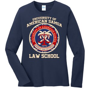 University of Samoa Law School Logo Emblem Ladies Long Sleeve Shirt