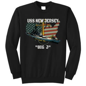 Uss New Jersey Bb62 Battleship Veterans Day Warship Father Sweatshirt