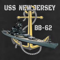 Uss New Jersey Bb62 Battleship Ww2 American Warship Veteran 7 Panel Mesh Trucker Snapback Hat