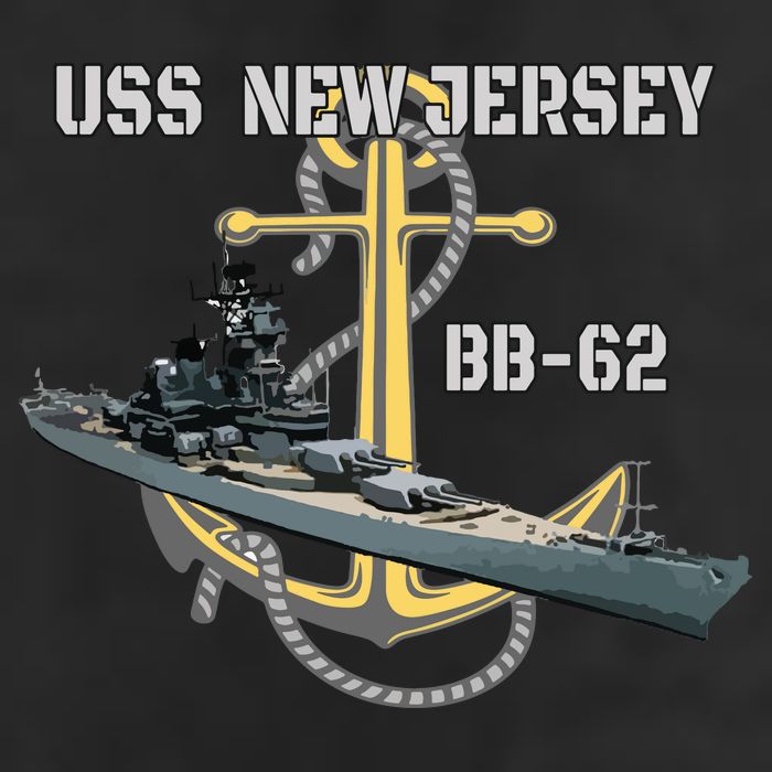 Uss New Jersey Bb62 Battleship Ww2 American Warship Veteran 7 Panel Mesh Trucker Snapback Hat