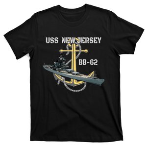 Uss New Jersey Bb62 Battleship Ww2 American Warship Veteran T-Shirt