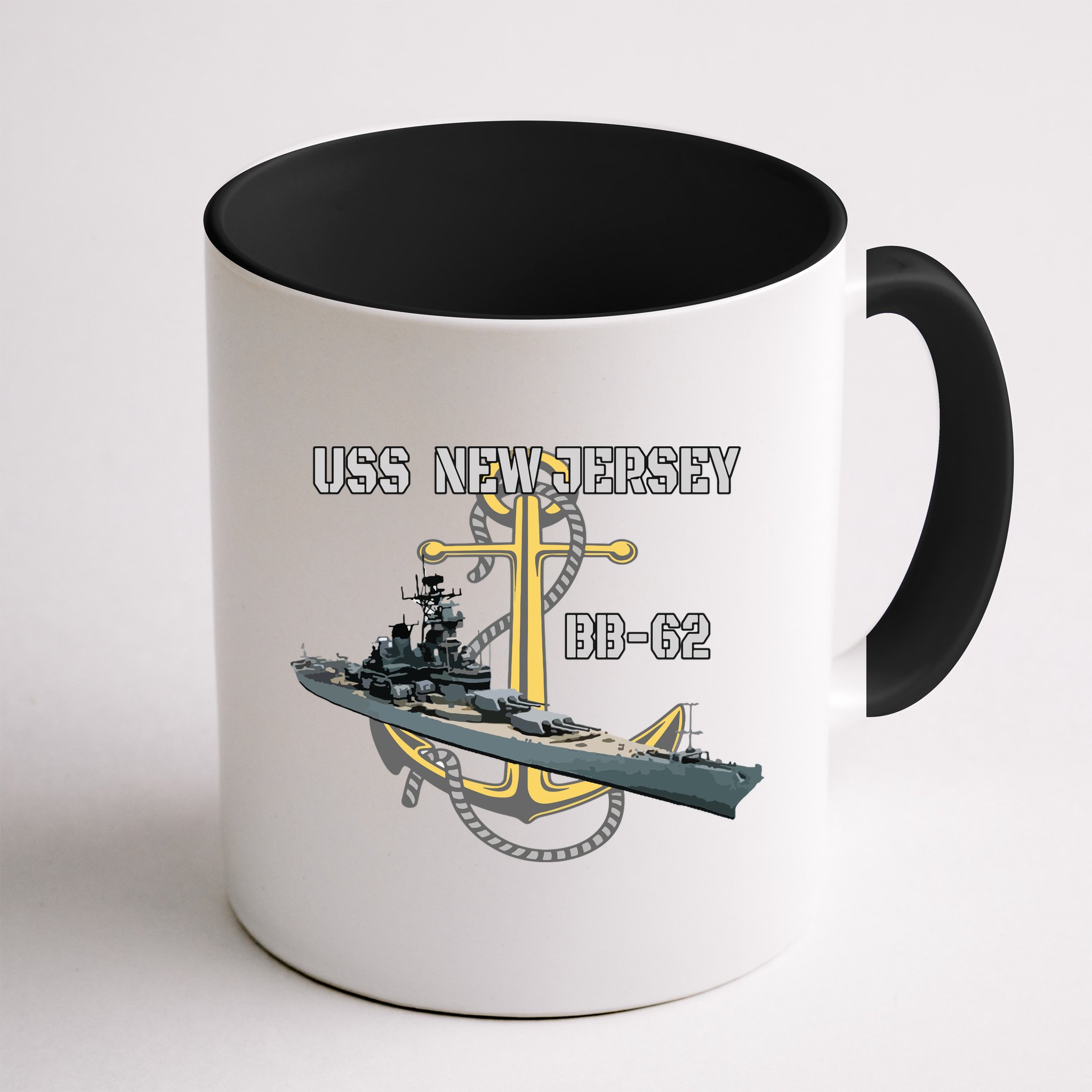 Uss New Jersey Bb62 Battleship Ww2 American Warship Veteran Mug