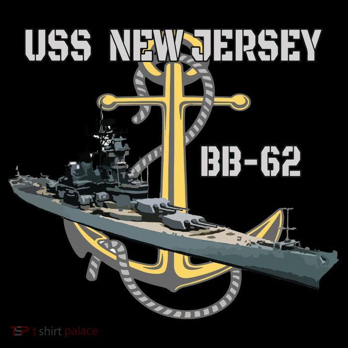 Uss New Jersey Bb62 Battleship Ww2 American Warship Veteran Womens T-Shirt