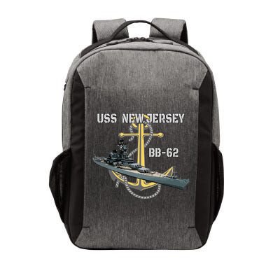Uss New Jersey Bb62 Battleship Ww2 American Warship Veteran Vector Backpack