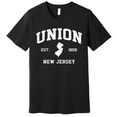 Union New Jersey NJ Vintage State Athletic Style Premium T-Shirt