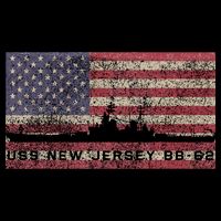 Uss New Jersey Bb62 Ww2 Battleship Usa American Flag Zip Tote Bag