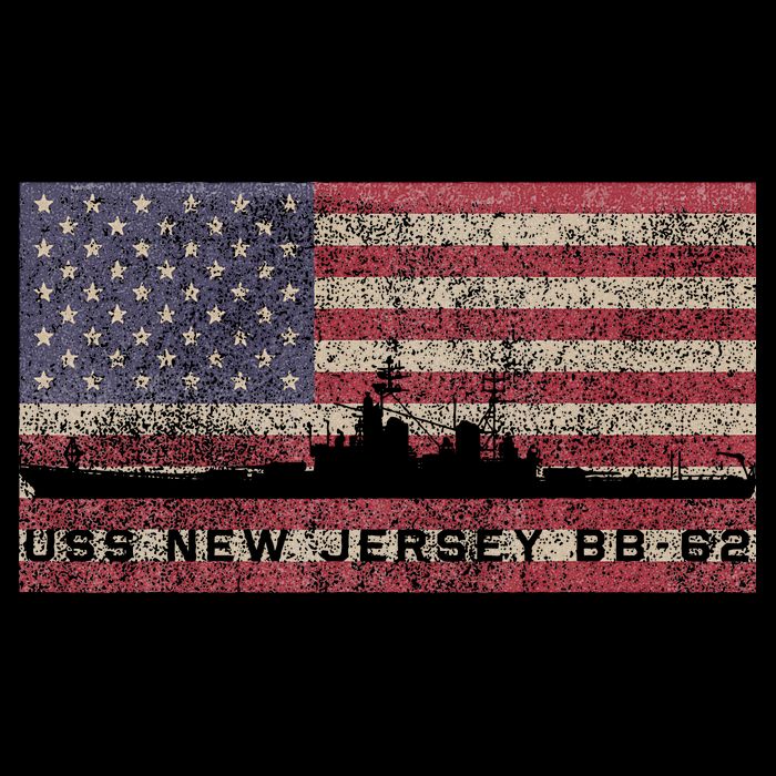 Uss New Jersey Bb62 Ww2 Battleship Usa American Flag Zip Tote Bag