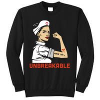 Unbreakable Nurse Life LPN RN Funny Nursing Gift Mothers Day Sweatshirt