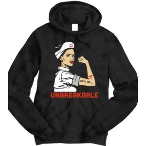 Unbreakable Nurse Life LPN RN Funny Nursing Gift Mothers Day Tie Dye Hoodie