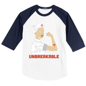 Unbreakable Nurse Life LPN RN Funny Nursing Gift Mothers Day Baseball Sleeve Shirt