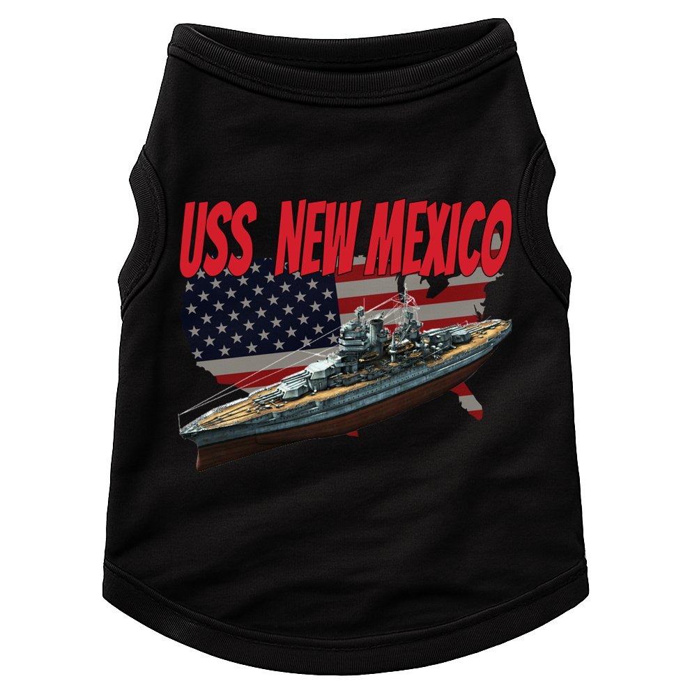 Uss New Mexico Bbgift40 Ww2 War Veteran Battleship Dad Son Boy Gift Doggie Tank