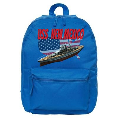 Uss New Mexico Bbgift40 Ww2 War Veteran Battleship Dad Son Boy Gift 16 in Basic Backpack