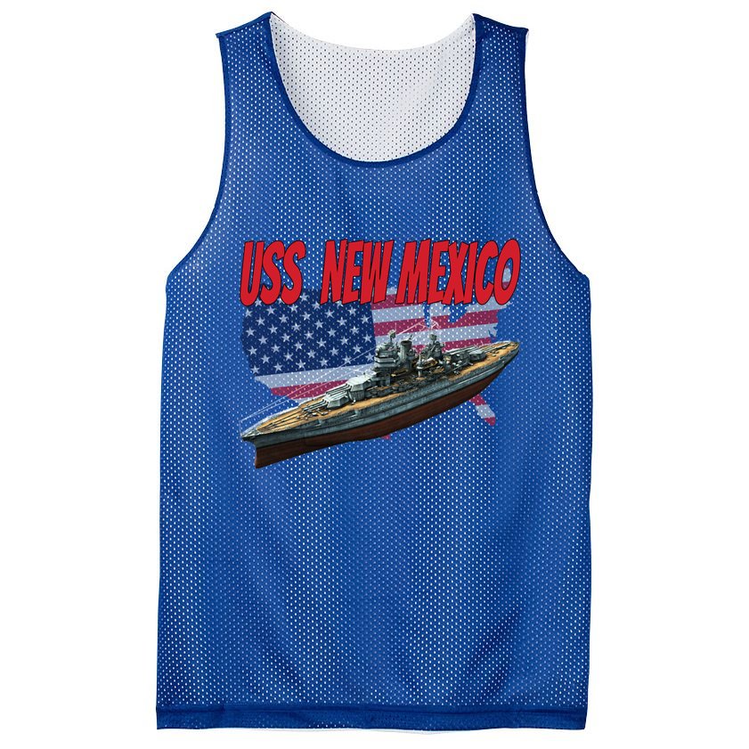 Uss New Mexico Bbgift40 Ww2 War Veteran Battleship Dad Son Boy Gift Mesh Reversible Basketball Jersey Tank