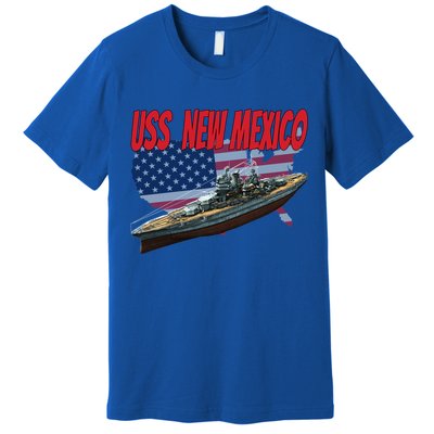 Uss New Mexico Bbgift40 Ww2 War Veteran Battleship Dad Son Boy Gift Premium T-Shirt