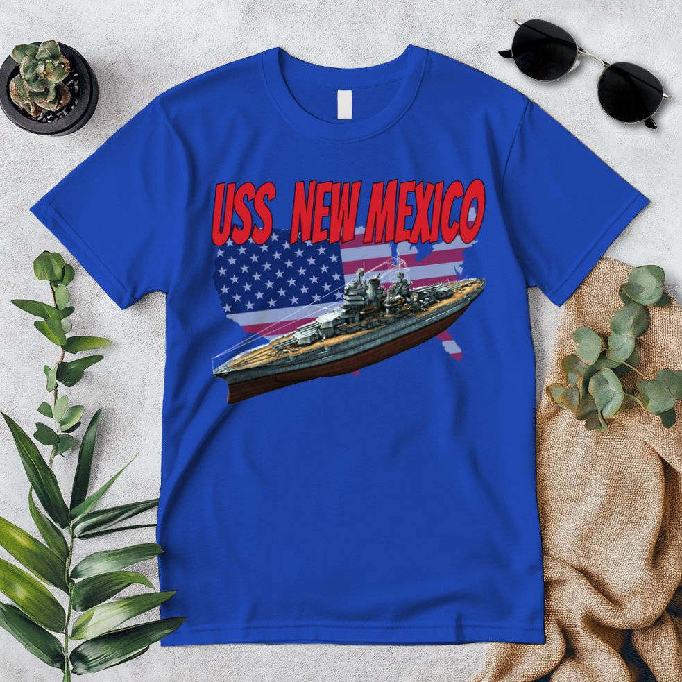 Uss New Mexico Bbgift40 Ww2 War Veteran Battleship Dad Son Boy Gift Premium T-Shirt