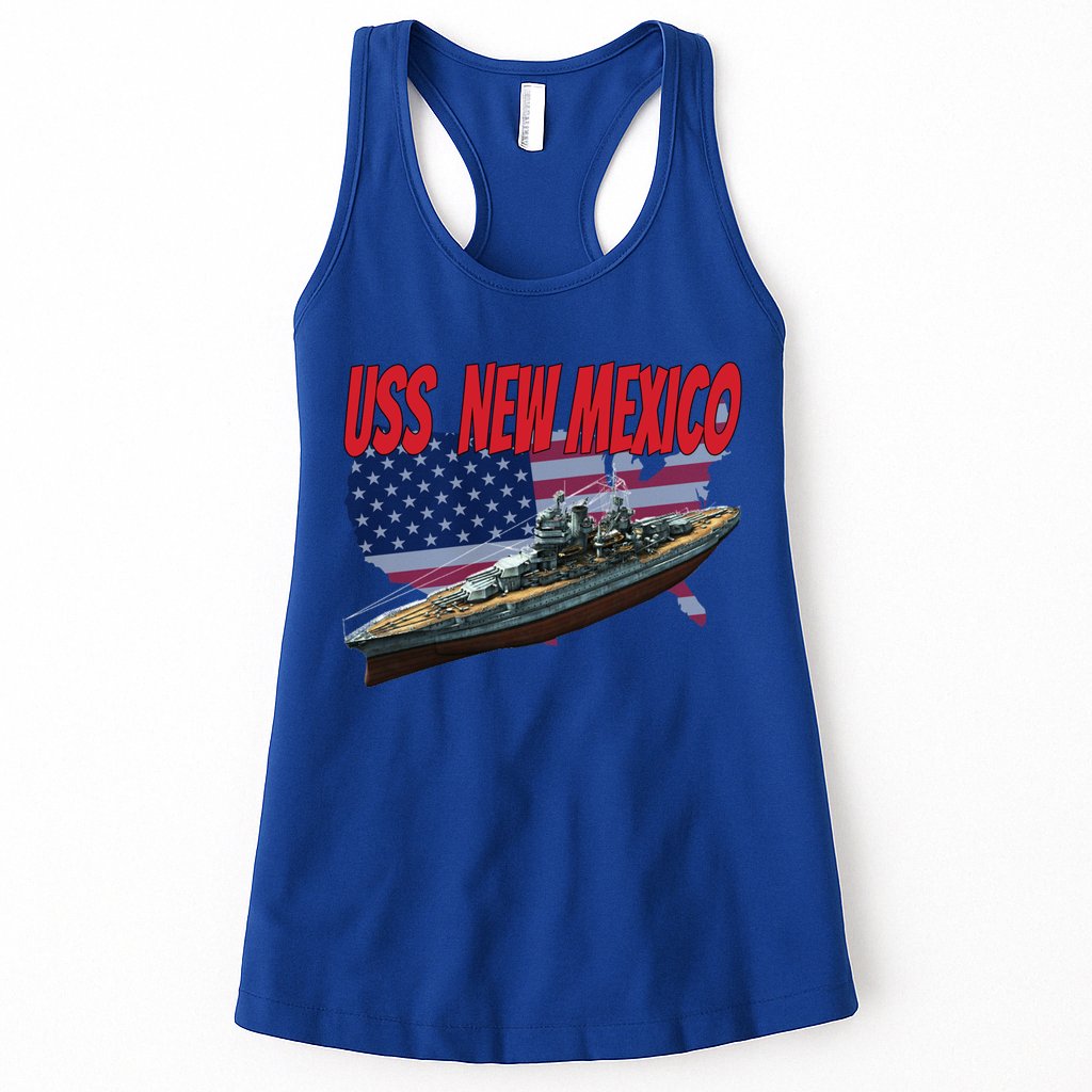 Uss New Mexico Bbgift40 Ww2 War Veteran Battleship Dad Son Boy Gift Womens Tank Top