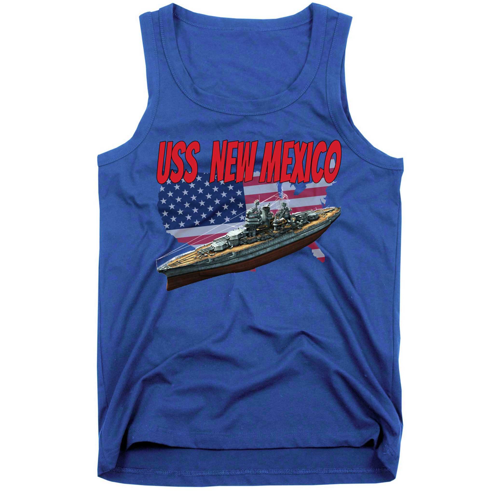 Uss New Mexico Bbgift40 Ww2 War Veteran Battleship Dad Son Boy Gift Tank Top