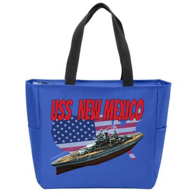 Uss New Mexico Bbgift40 Ww2 War Veteran Battleship Dad Son Boy Gift Zip Tote Bag