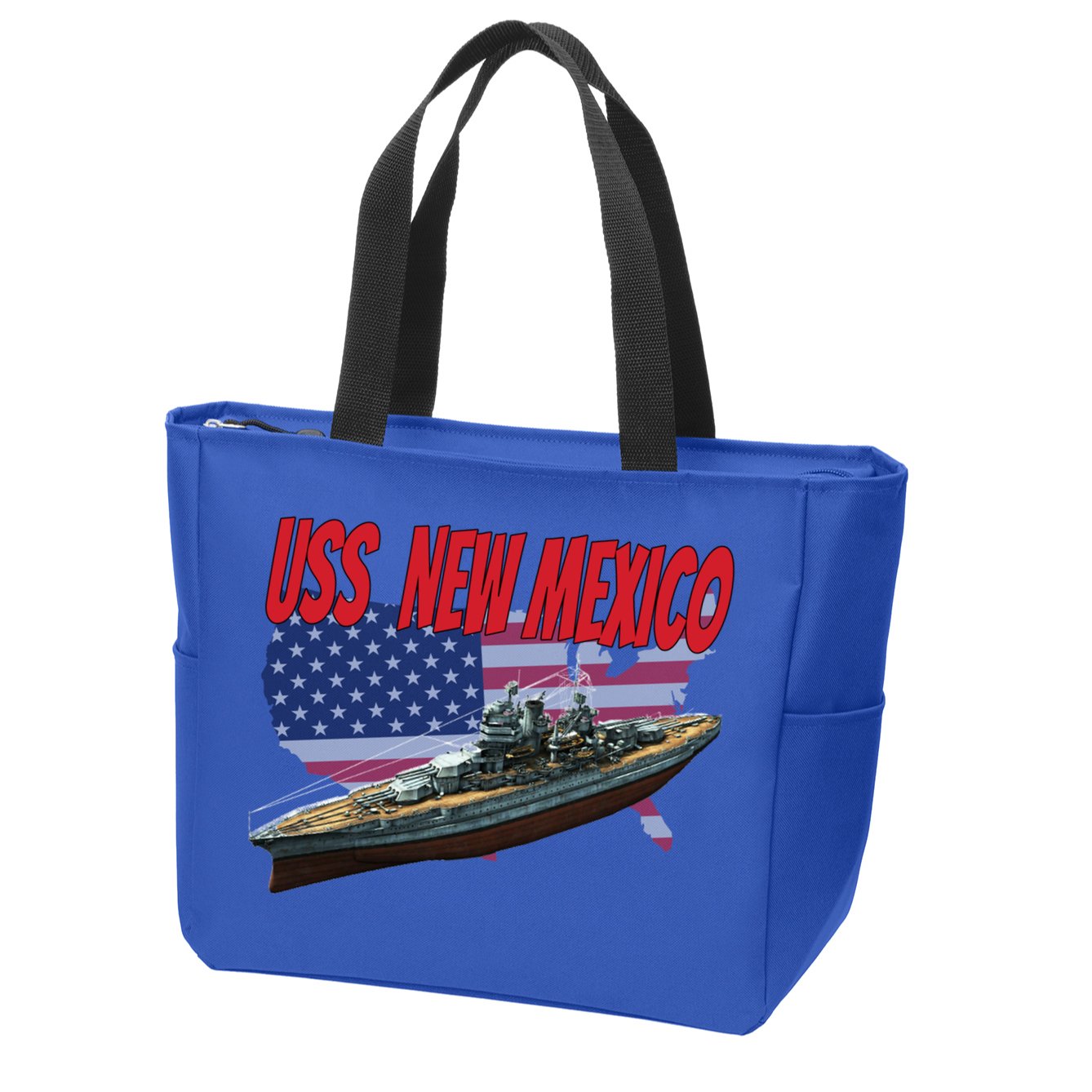 Uss New Mexico Bbgift40 Ww2 War Veteran Battleship Dad Son Boy Gift Zip Tote Bag