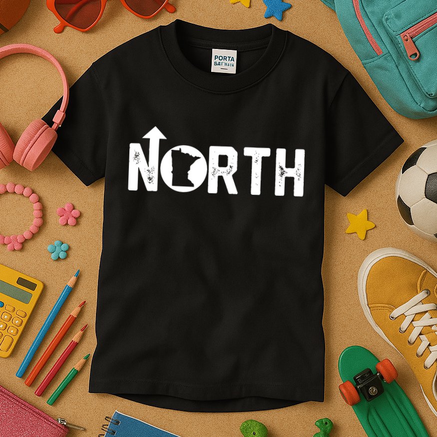 Up North Minnesota 10000 Lakes Kids T-Shirt