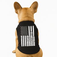 Unmasked Unmuzzled Unvaccinated Unafraid US Flag Doggie Tank