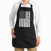 Unmasked Unmuzzled Unvaccinated Unafraid US Flag Apron