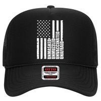 Unmasked Unmuzzled Unvaccinated Unafraid US Flag Trucker Hat