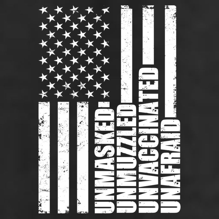 Unmasked Unmuzzled Unvaccinated Unafraid US Flag Trucker Hat