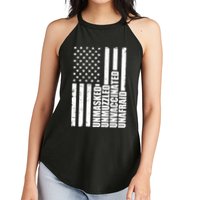 Unmasked Unmuzzled Unvaccinated Unafraid US Flag Women's Perfect Tri Rocker Tank