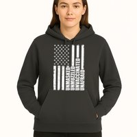 Unmasked Unmuzzled Unvaccinated Unafraid US Flag Hoodie