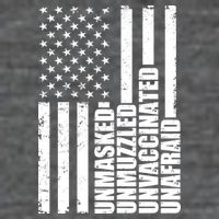 Unmasked Unmuzzled Unvaccinated Unafraid US Flag Daily Commute Backpack
