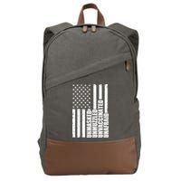 Unmasked Unmuzzled Unvaccinated Unafraid US Flag Cotton Canvas Backpack